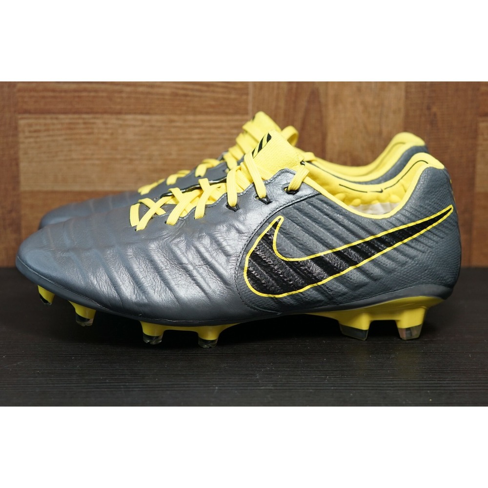 Nike Tiempo Legend 7‎ Elite FG Dark Grey Opti Yellow AH7238-008 SIZE 6.5